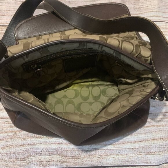 Coach Brown Leather Legacy Crossbody Purse - Picture 5 of 15